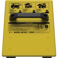 Cale de roue ultra-robuste pour l'exploitation mini&egrave;re Checkers Safety sans support, PEHD, Jaune, 14-1/2" la x 17-1/2" p x 16" h GTA Hardware Inc