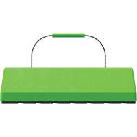 Cale de roue pour avion Checkers Safety SafeRay avec poign&eacute;e &agrave; c&acirc;ble & patin en caoutchouc, Ur&eacute;thane, Vert fluorescent, 24" la x 8" p x 6" h GTA Hardware Inc