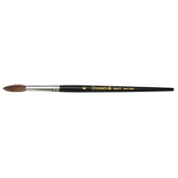 Black Pointed Bristle Artist Brush, 5.7 mm Brush Width, Camel Hair, Wood Handle GTA Hardware Inc