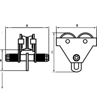Chariots ajustables, 1000 lb (0,5 tonne) GTA Hardware Inc