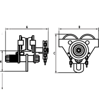 Chariots ajustables, 1000 lb (0,5 tonne) Capacit&eacute;, 2-11/16" - 5-1/4" GTA Hardware Inc