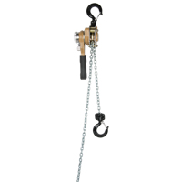 Heavy Duty Gold Series Lever Chain Hoist, 10' Lift, 500 lbs. (0.25 tons) Capacity, Alloy Steel Chain GTA Hardware Inc
