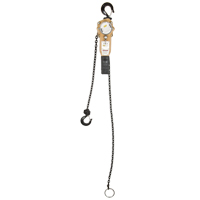 Heavy Duty Gold Series Lever Chain Hoist, 5' Lift, 500 lbs. (0.25 tons) Capacity, Alloy Steel Chain GTA Hardware Inc