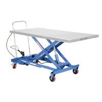 Pneumatic Hydraulic Scissor Lift Table, Steel, 63" L x 31-1/2" W, 1000 lbs. Cap. GTA Hardware Inc