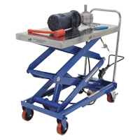 Pneumatic Hydraulic Scissor Lift Table, Steel, 35-1/2" L x 20" W, 800 lbs. Cap. GTA Hardware Inc