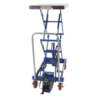 Pneumatic Hydraulic Scissor Lift Table, Steel, 35-1/2" L x 20" W, 800 lbs. Cap. GTA Hardware Inc