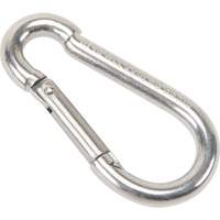Stainless Steel Snap Hook, 220 lbs (0.11 tons) Working Load Limit, 3/16" Size, 5/16" Eye GTA Hardware Inc