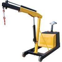 Electric Powered Floor Crane, 8.8' Lift, 1500 lbs. (0.75 tons), 44-1/4" Arm, 62-1/4" H GTA Hardware Inc