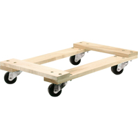 Chariots en bois franc - usage moyen, Roues en Polyol&eacute;fine, Capacit&eacute; de 900 lb, 18" la x 24" p x 7" h GTA Hardware Inc