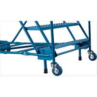CSA-Certified Rolling Step Ladder with Locking Step, 16 Steps, 30" Step Width, 144" Platform Height, Steel GTA Hardware Inc