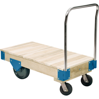 Chariots &agrave; plateforme - Chariots &agrave; plateforme tout en bois, 48" lo x 24" la, Capacit&eacute; de 3000 lb, Roues en Nylon GTA Hardware Inc