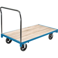 Chariot &agrave; plateforme robuste, 60" lo x 30" la, Capacit&eacute; de 2000 lb, Roues en Caoutchouc GTA Hardware Inc