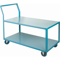 Heavy-Duty Low Profile Shop Carts, 2 Tiers, 24" W x 48" D x 40" H, 1200 lbs. Cap. GTA Hardware Inc