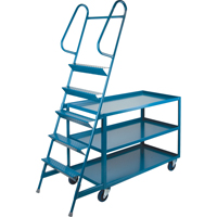 Stock Picking Carts, Steel, 24" W x 64" D, 3 Shelves, 1200 lbs. Capacity GTA Hardware Inc