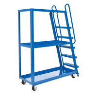 Stock Picking Cart, Steel, 21-7/8" W x 56-1/8" D, 3 Shelves, 1000 lbs. Capacity GTA Hardware Inc