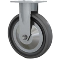 Heavy-Duty Caster, Rigid, 8" (203.2 mm), Solid Elastomer, 1000 lbs. (453.6 kg.) GTA Hardware Inc