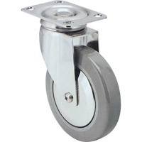 Caster, Swivel, 3" (76 mm), Rubber, 125 lbs. (57 kg.) GTA Hardware Inc
