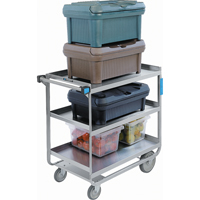 Chariots robustes &agrave; ch&acirc;ssis en U, 3 Tiers, 19" la x 34-1/2" h x 33" p, Capacit&eacute; 700 lb GTA Hardware Inc