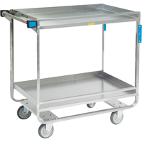 Chariots avec barres de retenue, 2 Tiers, 23" la x 37-1/4" h x 38-5/8" p, Capacit&eacute; 700 lb GTA Hardware Inc