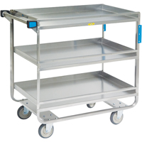 Chariots avec barres de retenue, 3 Tiers, 23" la x 37-1/4" h x 38-5/8" p, Capacit&eacute; 700 lb GTA Hardware Inc