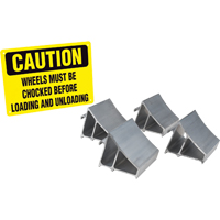 Ensemble de cales-roue en aluminium, 7" la x 6" p x 6" h GTA Hardware Inc