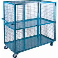 Wire Mesh Truck, 2 Tiers, 63" L x 32" W x 62.5" H, 1200 lbs. Cap. GTA Hardware Inc