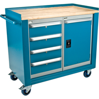 Industrial Duty Mobile Service Workbenches, Wood Surface GTA Hardware Inc