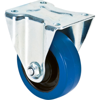 Roulette bleue, Fixe, 4" (101,6 mm), Caoutchouc, 350 lb (158,8 kg) GTA Hardware Inc