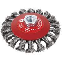 BK520T Knot-Twisted Conical Bevel Brush, 5" Dia., 5/8-11 Arbor GTA Hardware Inc
