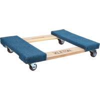 Socle roulant en bois dur &agrave; bouts avec tapis, Cadre en Bois, 18" la x 24" lo, Capacit&eacute; 900 lb GTA Hardware Inc