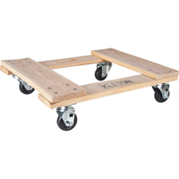 Hardwood Dolly, Polyolefin Wheels, 1000 lbs. Capacity, 18" W x 24" D x 7" H GTA Hardware Inc