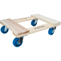 Socle roulant en bois dur, Roues en Caoutchouc, Capacit&eacute; de 1400 lb, 18" la x 24" p x 7" h GTA Hardware Inc