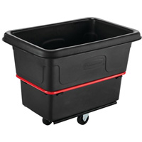 Chariot utilitaire &agrave; usage intensif, Plastique recycl&eacute; noir, 26"/38-3/8" lo x 26"/38-2/5" la x 28-1/4"/28-3-10" h, Volume 8 pi³, Capacit&eacute; 700 lb GTA Hardware Inc