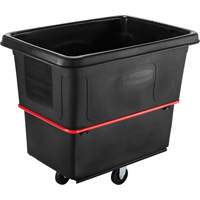 Chariot utilitaire &agrave; usage intensif, Plastique recycl&eacute; noir, 44-3/8" lo x 31" la x 38-1/4" h, Volume 16 pi³, Capacit&eacute; 1000 lb GTA Hardware Inc
