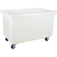 Chariot-caisse &agrave; parois droites, Poly&eacute;thyl&egrave;ne blanc, 46" lo x 28" la x 31" h, Volume 14 pi³, Capacit&eacute; 600 lb GTA Hardware Inc