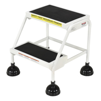 Stop-Step Ladders, 2 Steps, 16" Step Width, 18-9/16" Platform Height, Steel GTA Hardware Inc