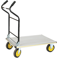 Folding Ergo-Handle Platform Truck, Aluminum, 660 lbs., 35-1/2" L x 24" W, 41" High GTA Hardware Inc