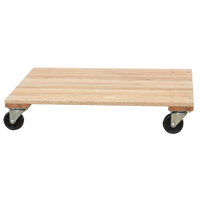 Solid Platform Wood Dolly, Rubber Wheels, 1200 lbs. Capacity, 18" W x 30" D x 7" H GTA Hardware Inc