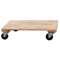 Solid Platform Wood Dolly, Rubber Wheels, 1200 lbs. Capacity, 24" W x 36" D x 7" H GTA Hardware Inc