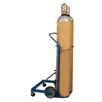 Professional Double Gas Cylinder Truck CC-2, Mold-on Rubber Wheels, 16-7/8" W x 7-1/4" L Base, 500 lbs. GTA Hardware Inc