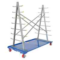 A-Frame Bar & Pipe Cart, Steel, 36-3/4" W x 73-3/4" D x 72-1/2" H, 2000 lbs. Capacity GTA Hardware Inc