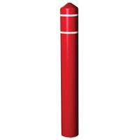 Smooth Bollard Cover With Reflective Stripes, 8" Dia. x 56" L, Red GTA Hardware Inc
