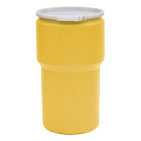 Nestable Polyethylene Drum, 14 US gal (11.7 imp. gal.), Open Top, Yellow GTA Hardware Inc