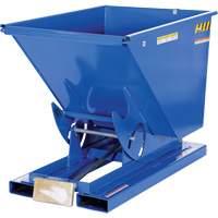 Conteneur autobasculeur, Acier, 1/2 vg³, Bleu GTA Hardware Inc