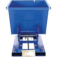 Conteneur autobasculeur, Acier, 1/2 vg³, Bleu GTA Hardware Inc