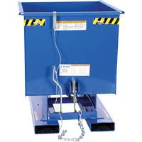 Conteneur autobasculeur, Acier, 1/2 vg³, Bleu GTA Hardware Inc