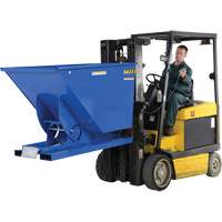 Conteneur autobasculeur, Acier, 1-1/2 vg³, Bleu GTA Hardware Inc