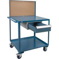 Chariot de service mobile, 2 Tiers, 24" la x 57" h x 40" p, Capacit&eacute; 1200 lb GTA Hardware Inc
