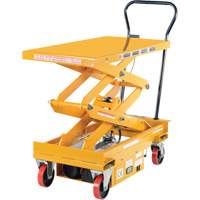 DC Powered Hydraulic Scissor Lift Elevating Cart, Steel, 39-3/4" L x 20-1/2" W, 1000 lbs. Capacity GTA Hardware Inc