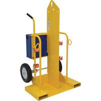 Welding Cylinder Torch Cart, Foam-Filled Wheels, 24" W x 19-1/2" L Base, 500 lbs. GTA Hardware Inc